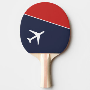 Raquette De Ping Pong Funky White Plane Avion Pilote