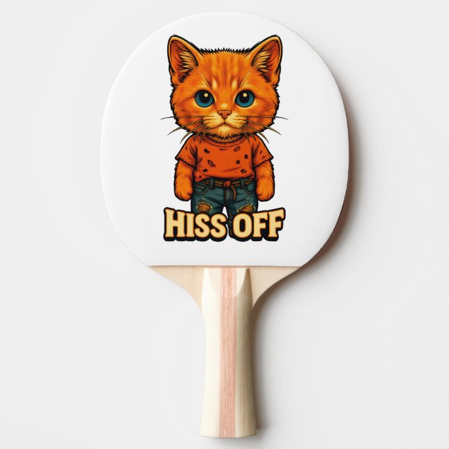 Raquette De Ping Pong Funny Cool  Cat Quote Tee (Devant)