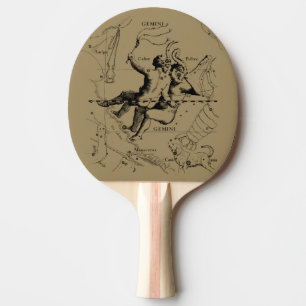 Raquette De Ping Pong Gemini Constellation Hevelius 1690 Engraving