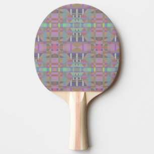 Raquette De Ping Pong Géométrique vert violet rose