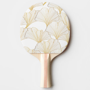 Raquette De Ping Pong Ginkgo Gold : Arrangement de feuille luxueux