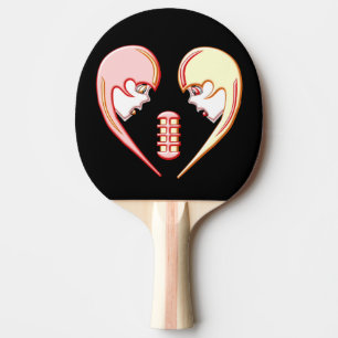 Raquette De Ping Pong Girly BFF Karaoke Love Heart