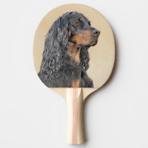 Raquette De Ping Pong Gordon Setter Peinture - Joli art original chien