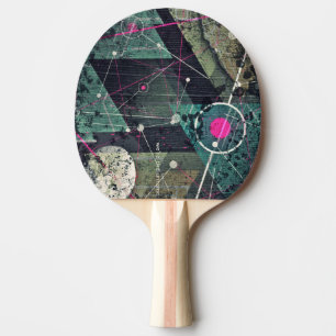 Raquette De Ping Pong Graffiti numérique cool Art Géométique