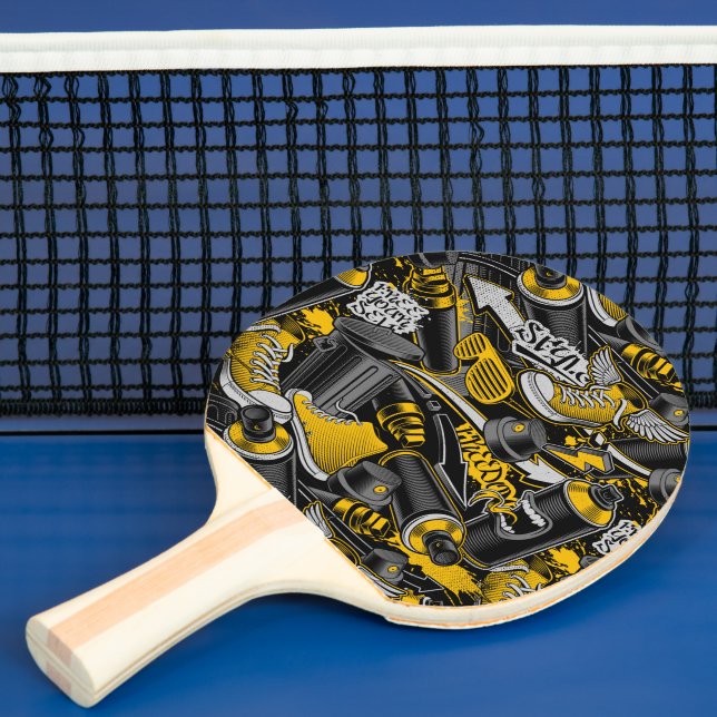 Raquette De Ping Pong Graffiti urbain Motif de rue (Insitu)