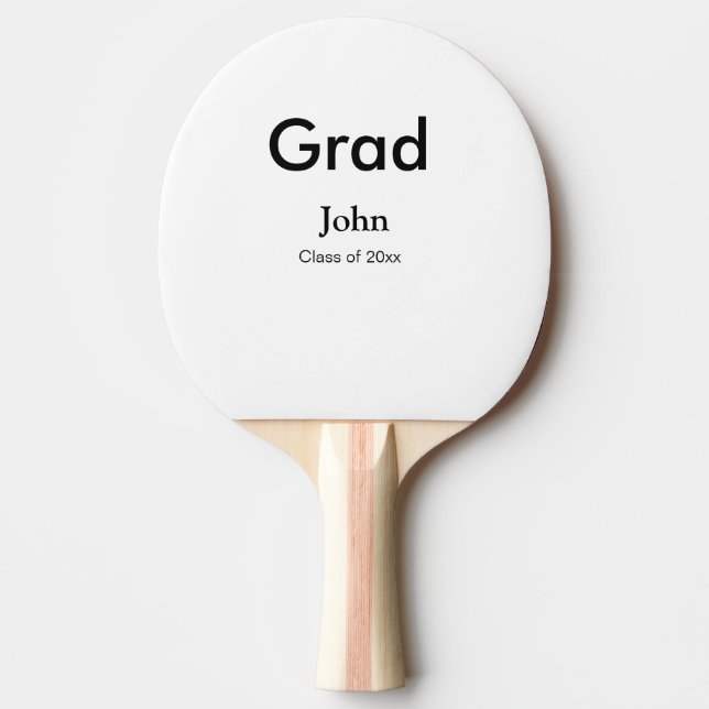 Raquette De Ping Pong grand garçon ajouter nom félicitations date année  (Devant)