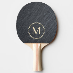 Raquette De Ping Pong Granit Noir Lisse Monogramme