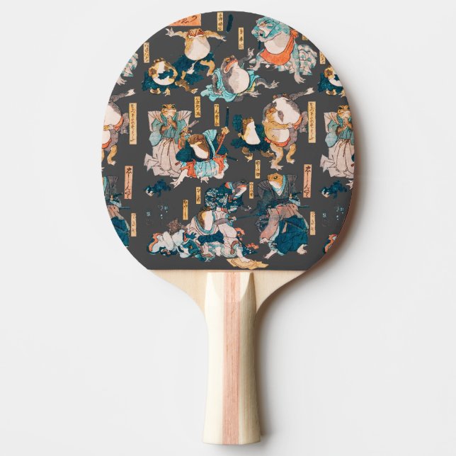 Raquette De Ping Pong Grenouille japonaise ukiyo-e Froggies (Devant)