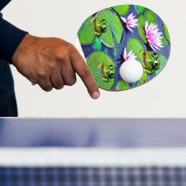 Raquette De Ping Pong Grenouilles Lotus Et Lily Pad