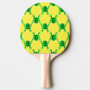 Raquette De Ping Pong Grenouilles mignonnes de bande dessinée