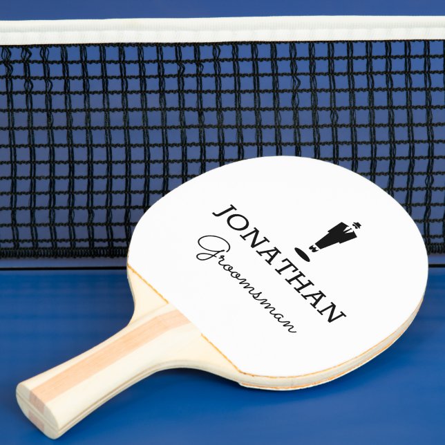 Raquette De Ping Pong Groomsman Gift Party personnalisé (Insitu)