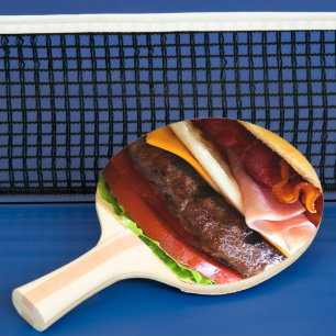 Raquette De Ping Pong Gros hamburger drôle