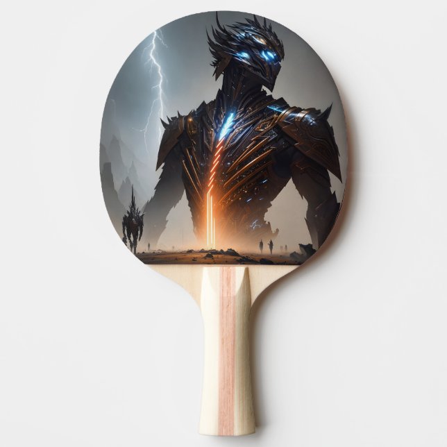 Raquette De Ping Pong Guerrier Cyborg de la foudre (Devant)