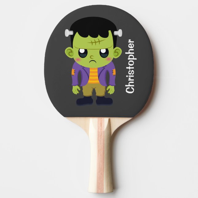 Raquette De Ping Pong Halloween monstre Frankenstein Green (Devant)