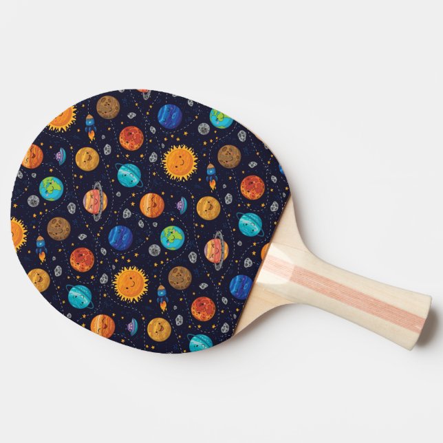 Raquette De Ping Pong Happy Planets Ping Pong Paddle (Côté)
