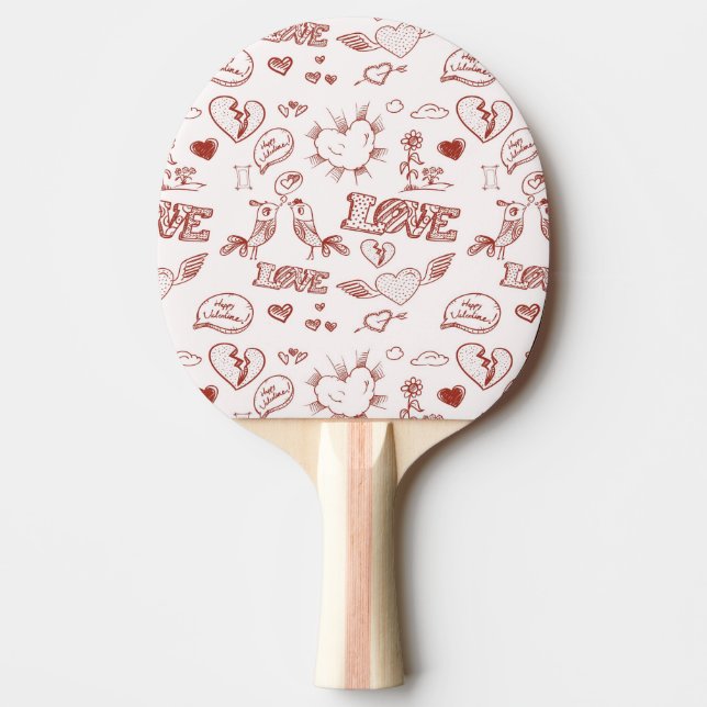 Raquette De Ping Pong Heureuse Sainte-Valentin (Devant)