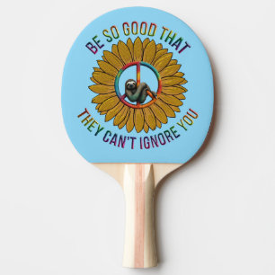 Raquette De Ping Pong Hippie de paix personnalisée Sloth
