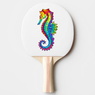 Raquette De Ping Pong Hippocampe polygonal arc-en-ciel