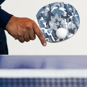Raquette De Ping Pong Hiver Camouflage bleu neige, Militaire, Armée