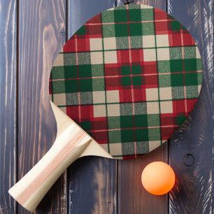 Raquette De Ping Pong Holiday Red Plaid