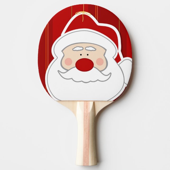 Raquette De Ping Pong Humour de Noël du Père Noël (Devant)