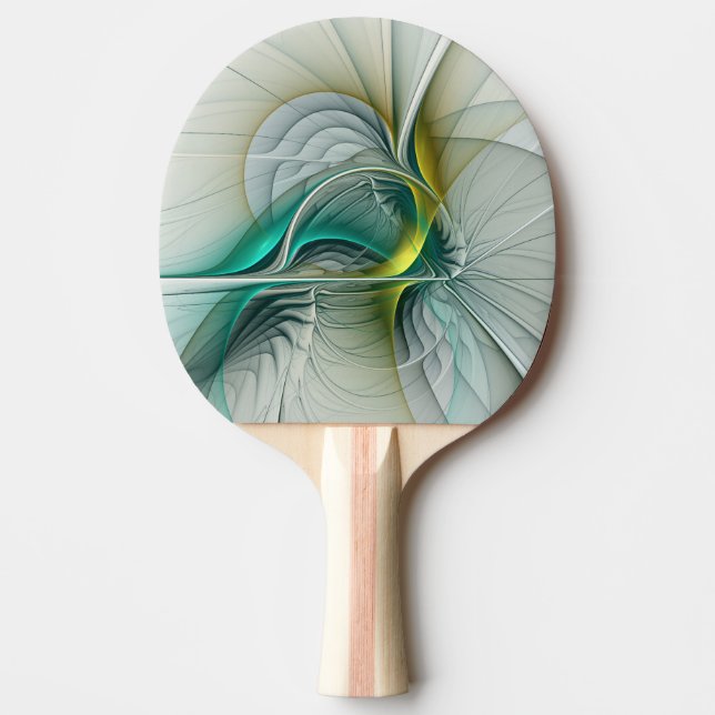 Raquette De Ping Pong Hypnotique Abstrait Golden Turquoise Turquoise Fra (Devant)