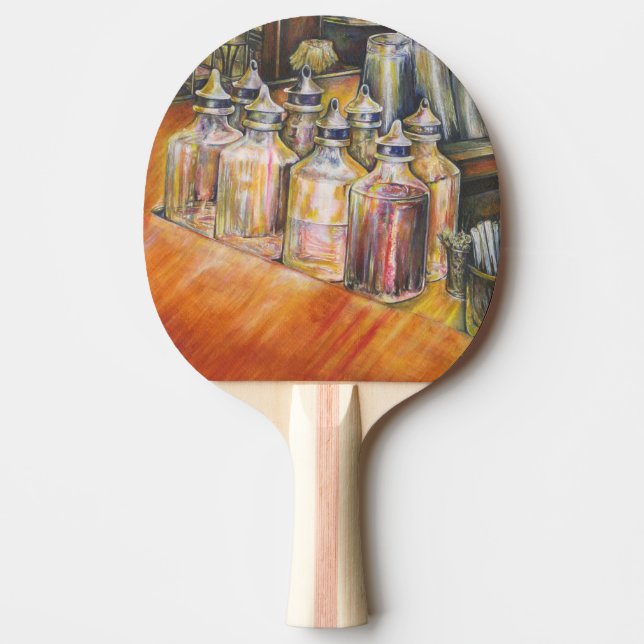 Raquette De Ping Pong Idéographie de la lumière dorée (Devant)