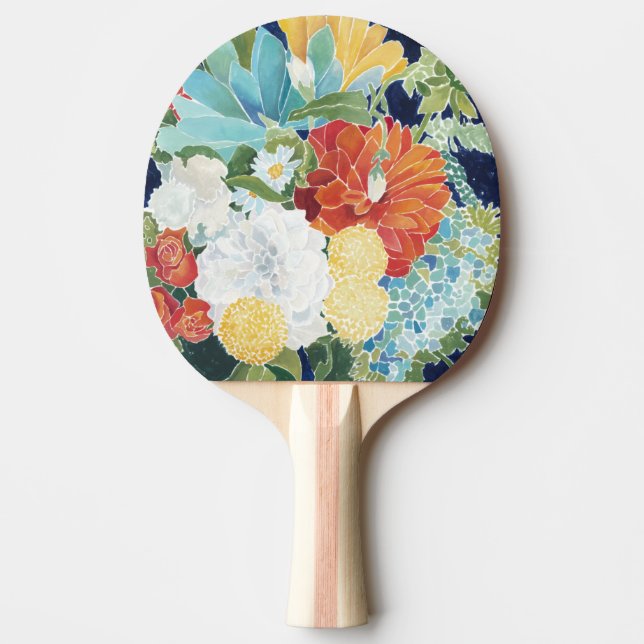 Raquette De Ping Pong III floral de minuit (Devant)