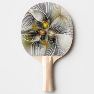 Raquette De Ping Pong Illusion d'optique abstrait 3D fractal avec profon