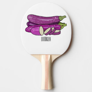 Raquette De Ping Pong Illustration d'aubergine
