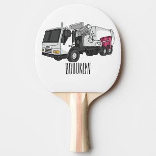 Raquette De Ping Pong Illustration de camion à ordures
