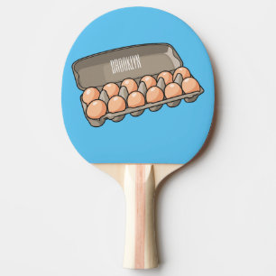 Raquette De Ping Pong Illustration de carton d'oeufs