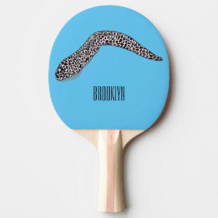 Raquette De Ping Pong Illustration de cartoon de murène tachetée