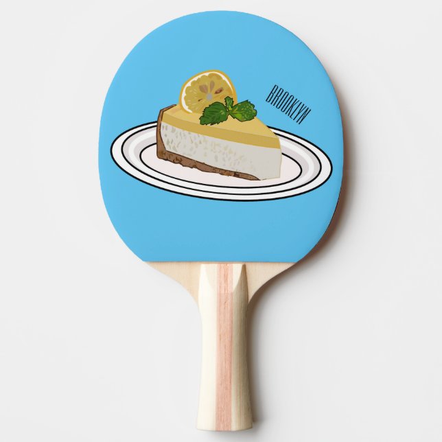 Raquette De Ping Pong Illustration de citron cheesecake (Devant)