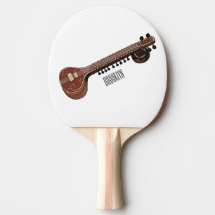 Raquette De Ping Pong Illustration de dessin de Sitar