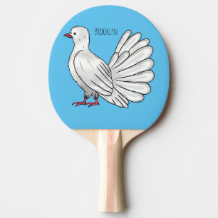 Raquette De Ping Pong Illustration de dessin d'oiseau pigeon sauvage