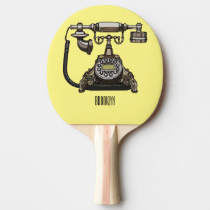 Raquette De Ping Pong Illustration de dessin téléphonique