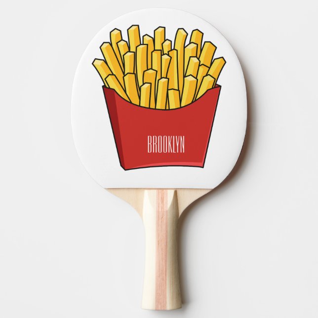 Raquette De Ping Pong Illustration de frites (Devant)