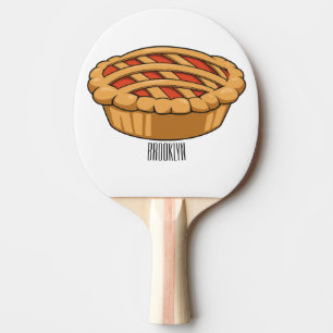Raquette De Ping Pong Illustration de la caricature à tarte