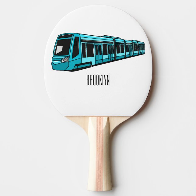 Raquette De Ping Pong Illustration de locomotive électrique (Devant)