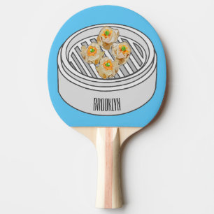 Raquette De Ping Pong Illustration de Shumai dim sum