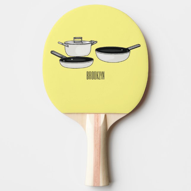 Raquette De Ping Pong Illustration des jeux de cuisine (Devant)