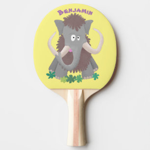 Raquette De Ping Pong Illustration drôle de mammouth laineux