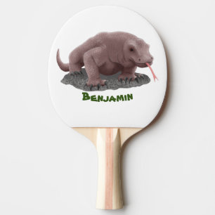 Raquette De Ping Pong Illustration du dragon de Komodo