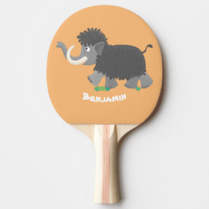 Raquette De Ping Pong Illustration d'un mammouth laineux mou