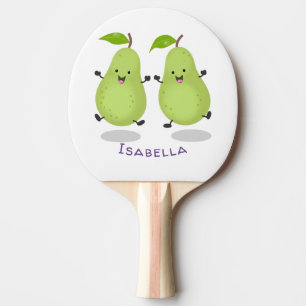 Raquette De Ping Pong Illustration d'une paire de poires mignonne