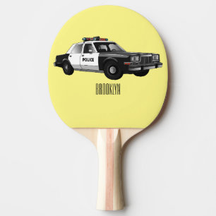Raquette De Ping Pong Illustration d'une voiture de police