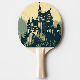 Raquette De Ping Pong Imaginaire Château médiéval - Style boisé japonais