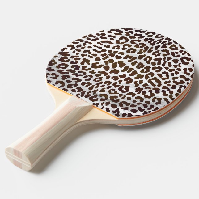Raquette De Ping Pong Impression de chocolat léopard (Dos Angle)