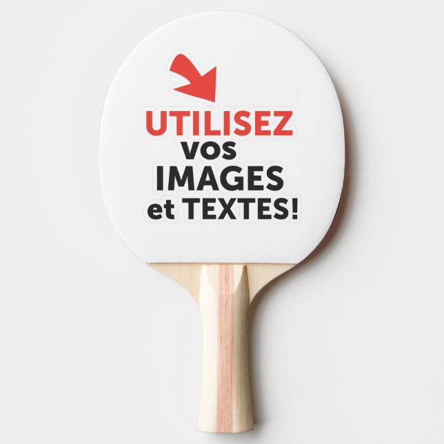 Raquette De Ping Pong Imprimer vos conceptions en ligne en français (Devant)